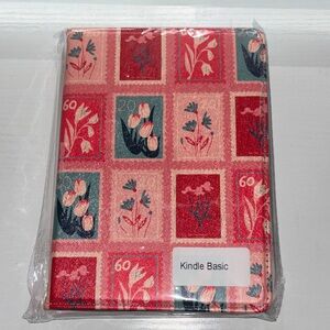 Floral Kindle Basic Cover - Pink & Red